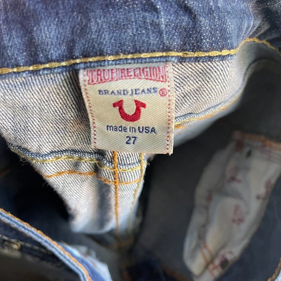 True Religion Womens Flared Blue Jeans Size 27 Style - Picture 4 of 4